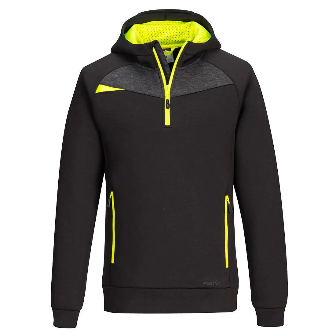 Portwest Dx4 14 Zip Hoodie DX467 - Black - Customisable Hoodies