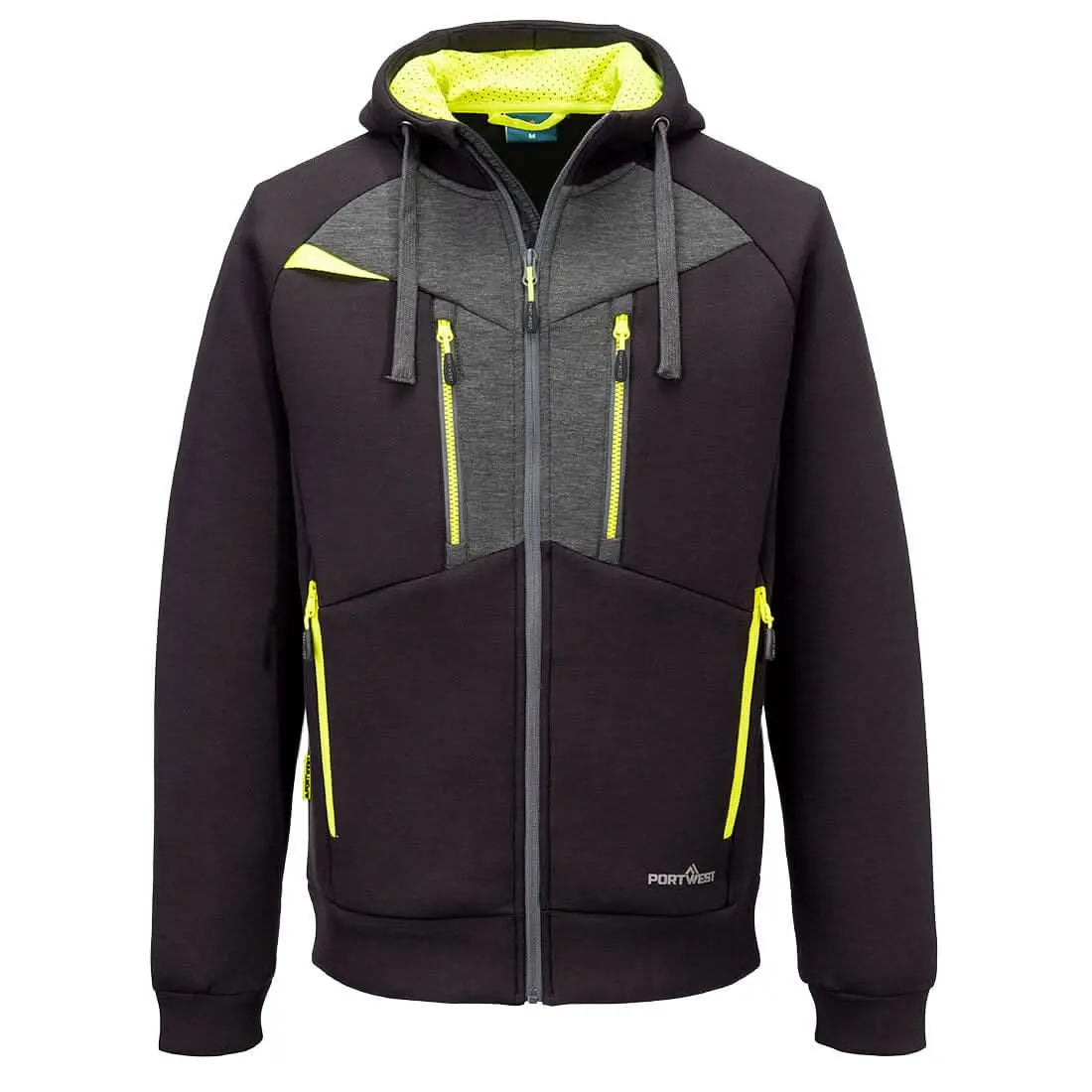 Portwest Dx4 Zipped Hoodie DX472 - Black - Customisable Hoodies
