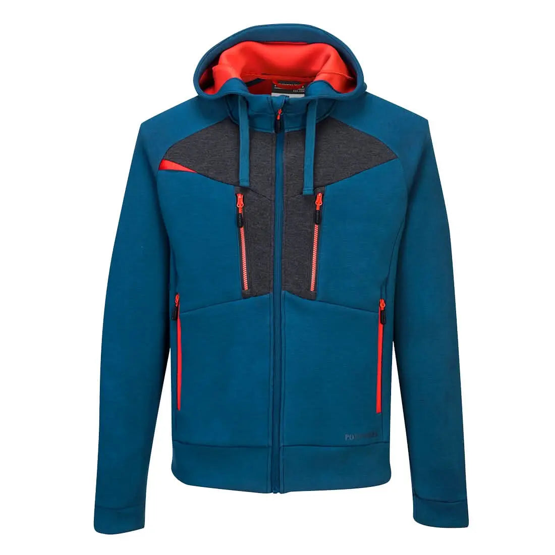 Portwest Dx4 Zipped Hoodie DX472 - Metro Blue - Customisable Hoodies