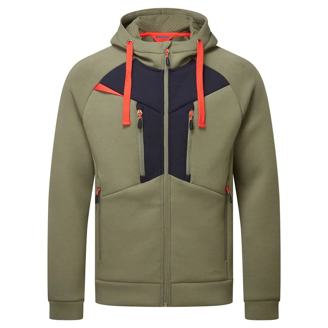 Portwest Dx4 Zipped Hoodie DX472 - Moss Green - Customisable Hoodies