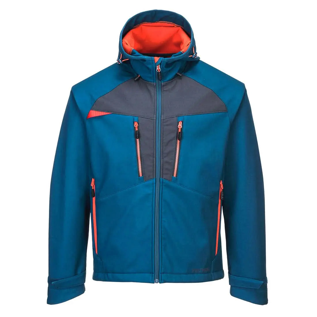 Portwest Dx4 Hooded Softshell 3L DX474 - Metro Blue - Customisable Hi-Vis Jackets