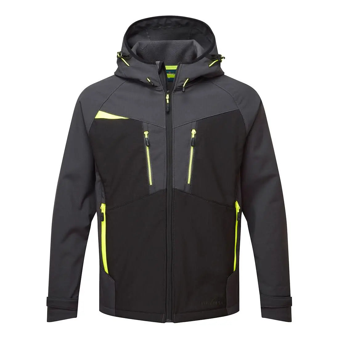 Portwest Dx4 Hooded Softshell 3L DX474 - Metal Grey - Customisable Hi-Vis Jackets