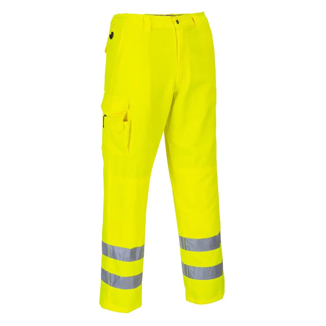 Portwest Hi Vis Work Trousers E046 - Yellow - Customisable Hi-Vis Trousers