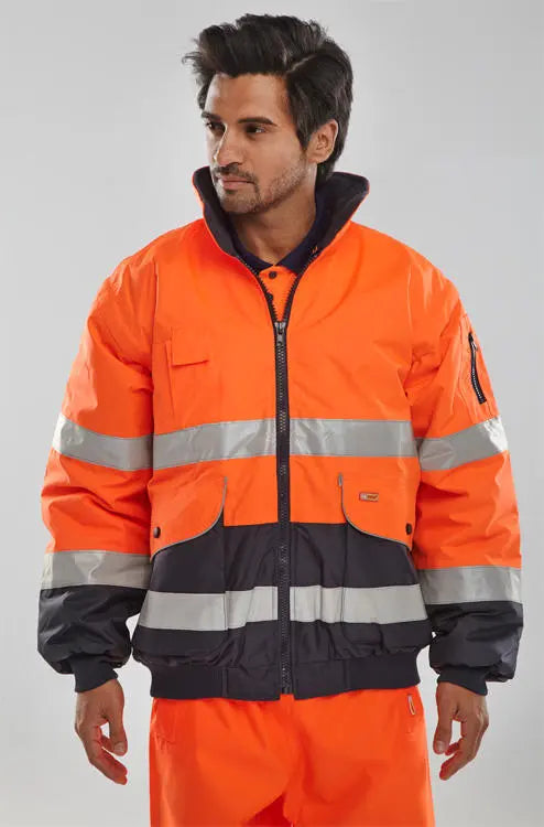 Beeswift Two Tone Hi Vis Europa Bomber Jacket Ebj - - Customisable Bomber Jackets