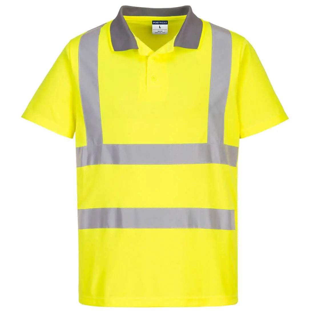 Portwest Eco Hi Vis Polo Shirt SS 6 Pack EC10 - Yellow - Customisable Hi-Vis Polos