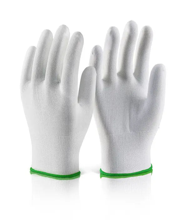 Beeswift Polyester Knitted Liner Gloves Ec11 - White XL - Customisable Polyester