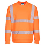 Portwest Eco Hi Vis Sweatshirt EC13 - Orange - Customisable Hi-Vis Sweatshirt