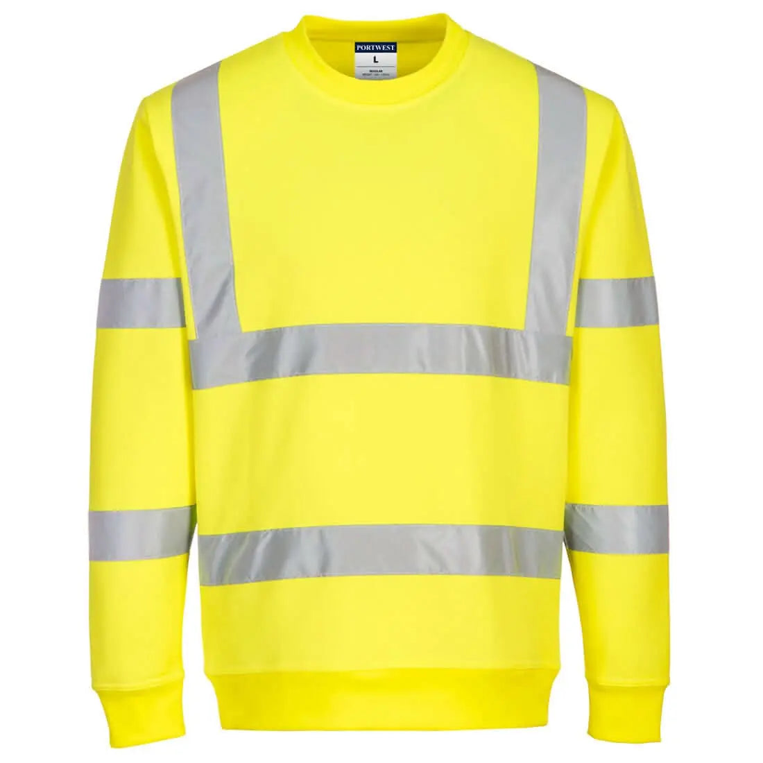 Portwest Eco Hi Vis Sweatshirt EC13 - Yellow - Customisable Hi-Vis Sweatshirt