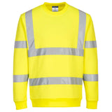 Portwest Eco Hi Vis Sweatshirt EC13 - Yellow - Customisable Hi-Vis Sweatshirt