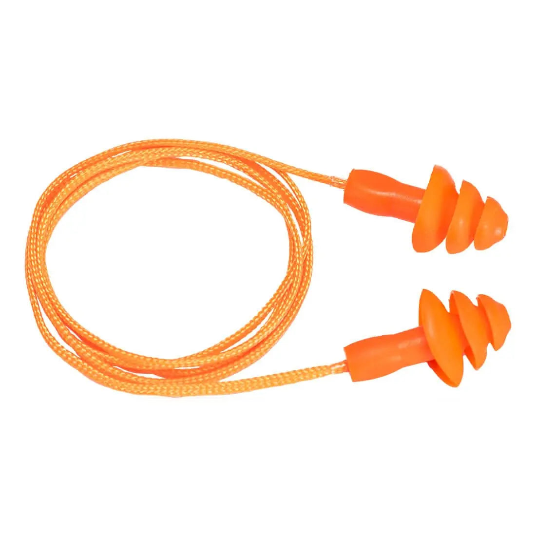 Portwest Reusable Corded Tpr Ear Plugs 50 Pairs EP04 - Orange - Customisable PPE