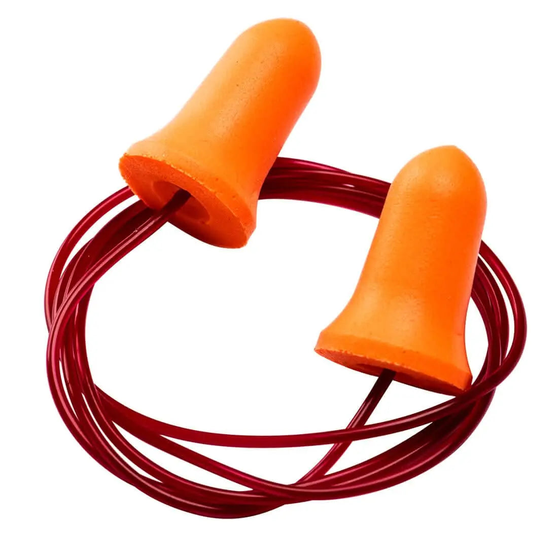 Portwest Bell Comfort Pu Foam Ear Plugs Corded 200 Pairs EP09 - Orange - Customisable PPE