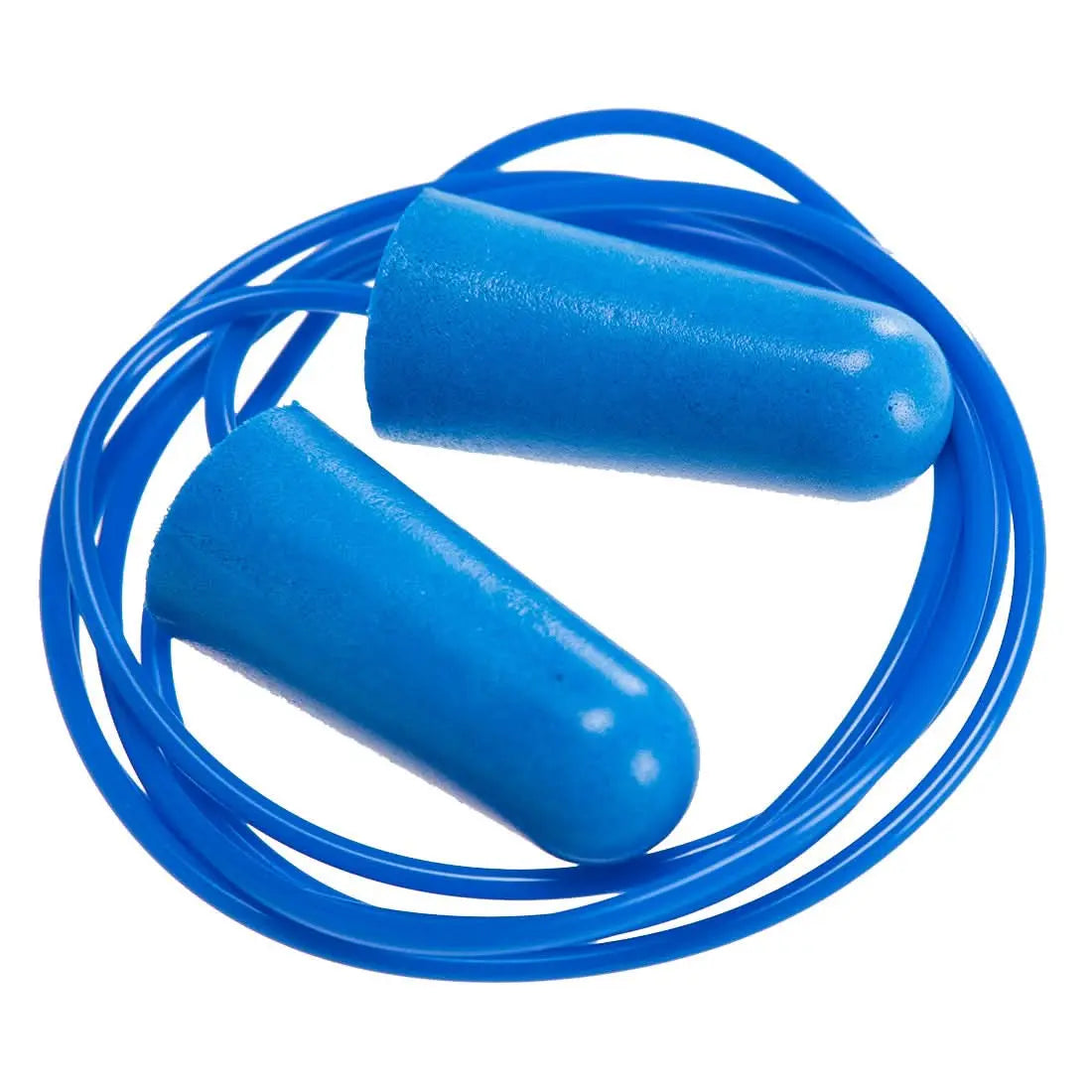 Portwest Detectable Corded Pu Ear Plugs 200 Pairs EP30 - Blue - Customisable PPE