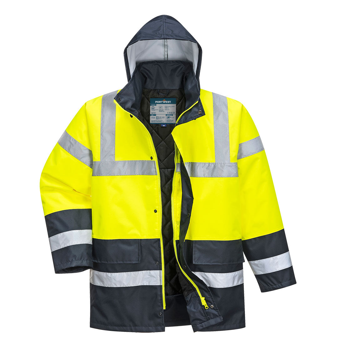 Es1 Essential Hi Vis Contrast Winter Traffic Jacket |  Portwest