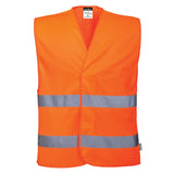 Es1 Essential Hi Vis Two Band Vest |  Portwest
