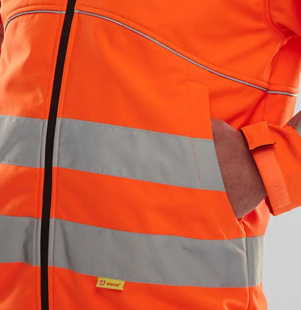 Beeswift Eton Hi Vis Soft Shell Jacket Et40 - - Customisable Jacket
