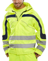 Beeswift Eton Hi Vis Breathable Jacket Et45 - Saturn Yellow - Customisable Jacket