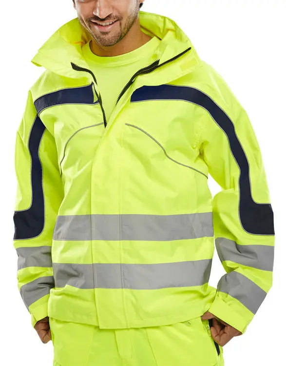 Beeswift Eton Hi Vis Breathable Jacket Et45 - Saturn Yellow - Customisable Jacket
