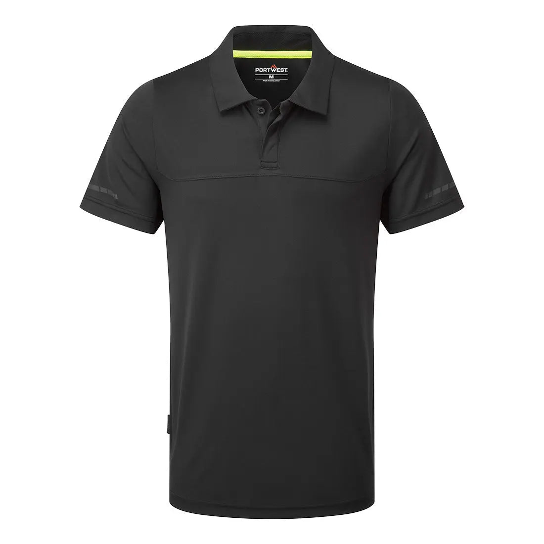 Portwest EV4 Lightweight Polo Shirt S/S - Black - Customisable