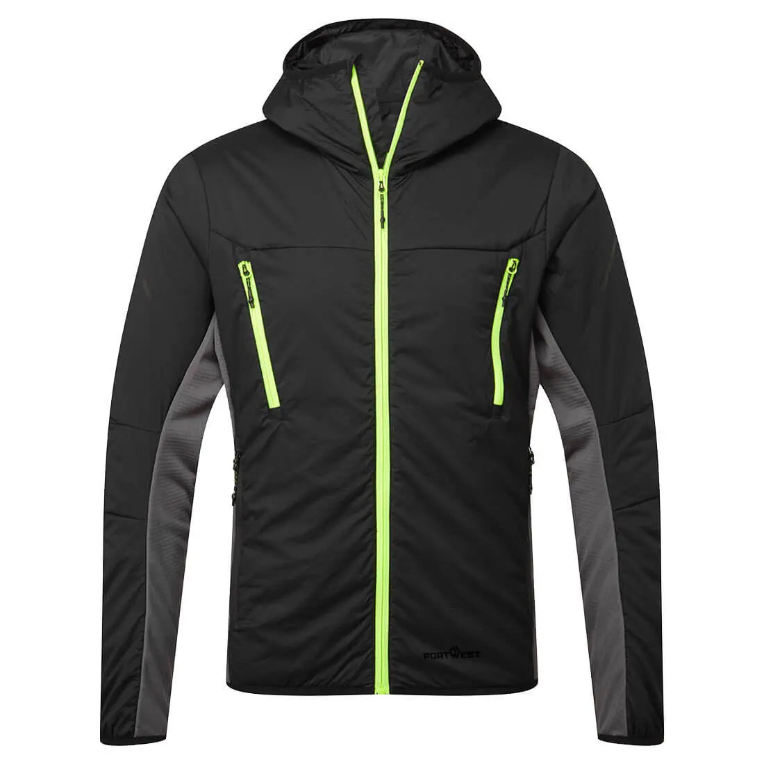 Portwest EV4 Insulated Hybrid Jacket EV470 - Black Tall - Customisable Jacket