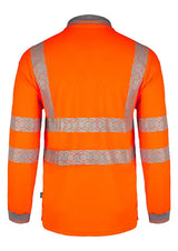 Envirowear Beeswift Envirowear Hi Vis Long Sleeve Recyclable Polo Shirt Ewcpkls - - Customisable Polo Shirts