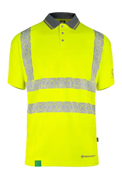 Envirowear Beeswift Envirowear Hi Vis Short Sleeve Recyclable Polo Shirt Ewcpkss - - Customisable Polo Shirts