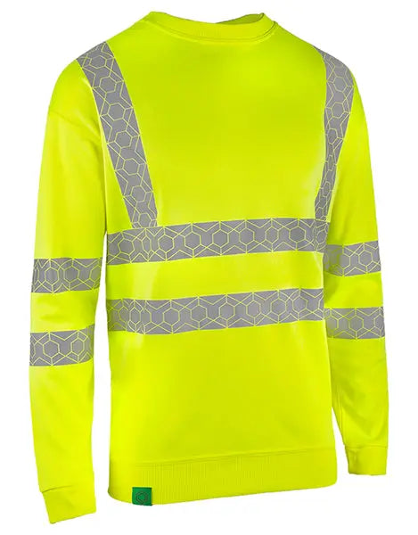 Envirowear Beeswift Envirowear Hi Vis Recyclable Sweatshirt Ewcss - Saturn Yellow - Customisable Sweatshirts
