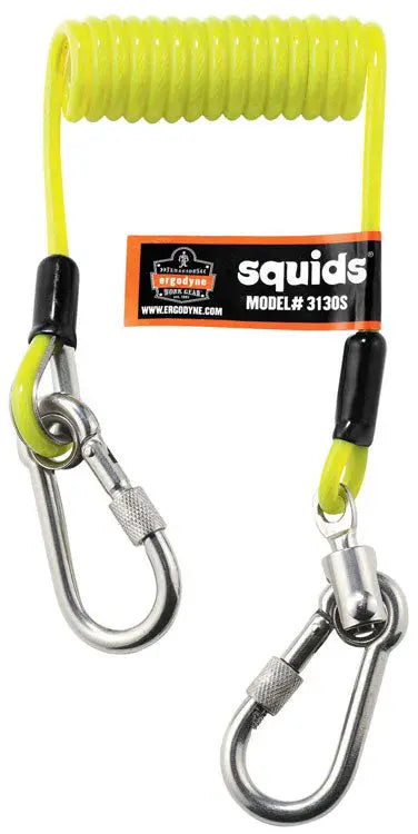 Ergodyne Coil Tool Lanyard Small Ey3130 S - Yellow S - Customisable Lanyards