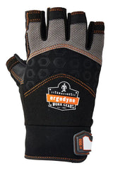 Ergodyne Impact Fingerless Glove Ey900 - Black Grey - Customisable Leather