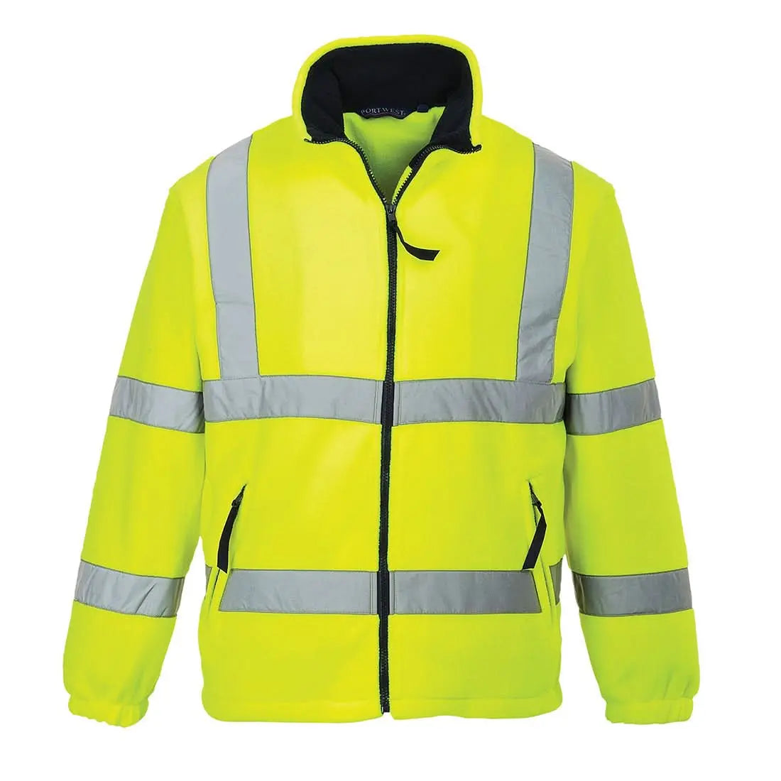 Portwest Hi-vis Fleece Jacket F300 - Yellow - Customisable Fleece