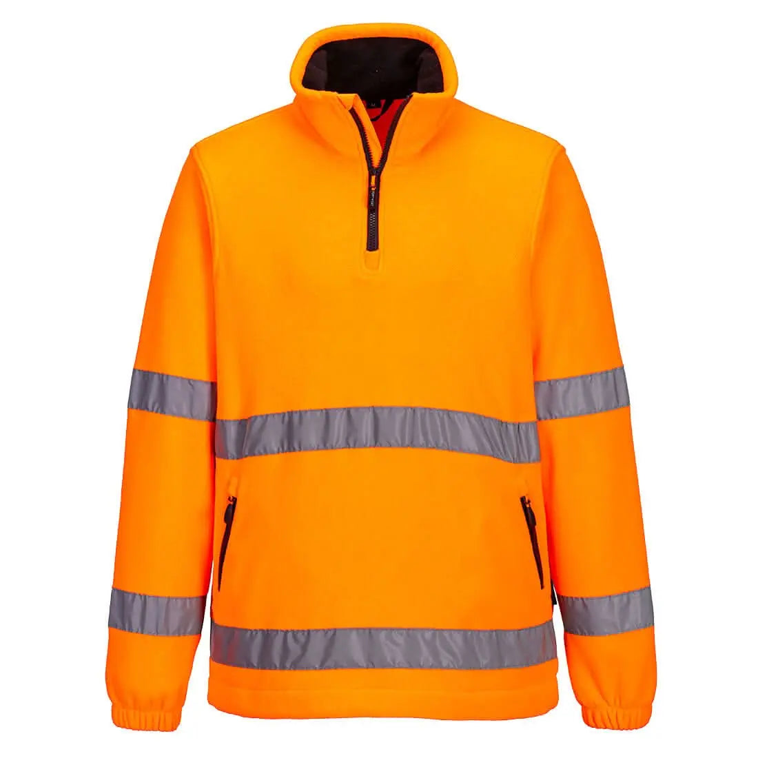 Portwest Hi Vis 12 Zip Fleece F302 - Orange - Customisable Fleece