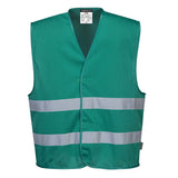 Portwest Meshair Iona Vest F374 - Bottle Green - Customisable HV Vest