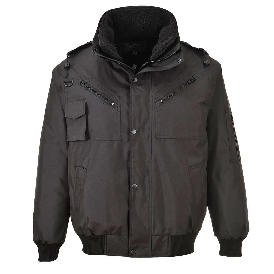 Portwest 3 In 1 Bomber Jacket F465 - Black - Customisable Jacket