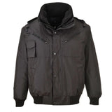 Portwest 3 In 1 Bomber Jacket F465 - Black - Customisable Jacket