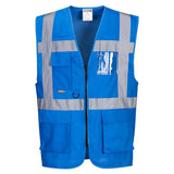 Portwest Iona Executive Vest F476 - Royal Blue - Customisable HV Vest