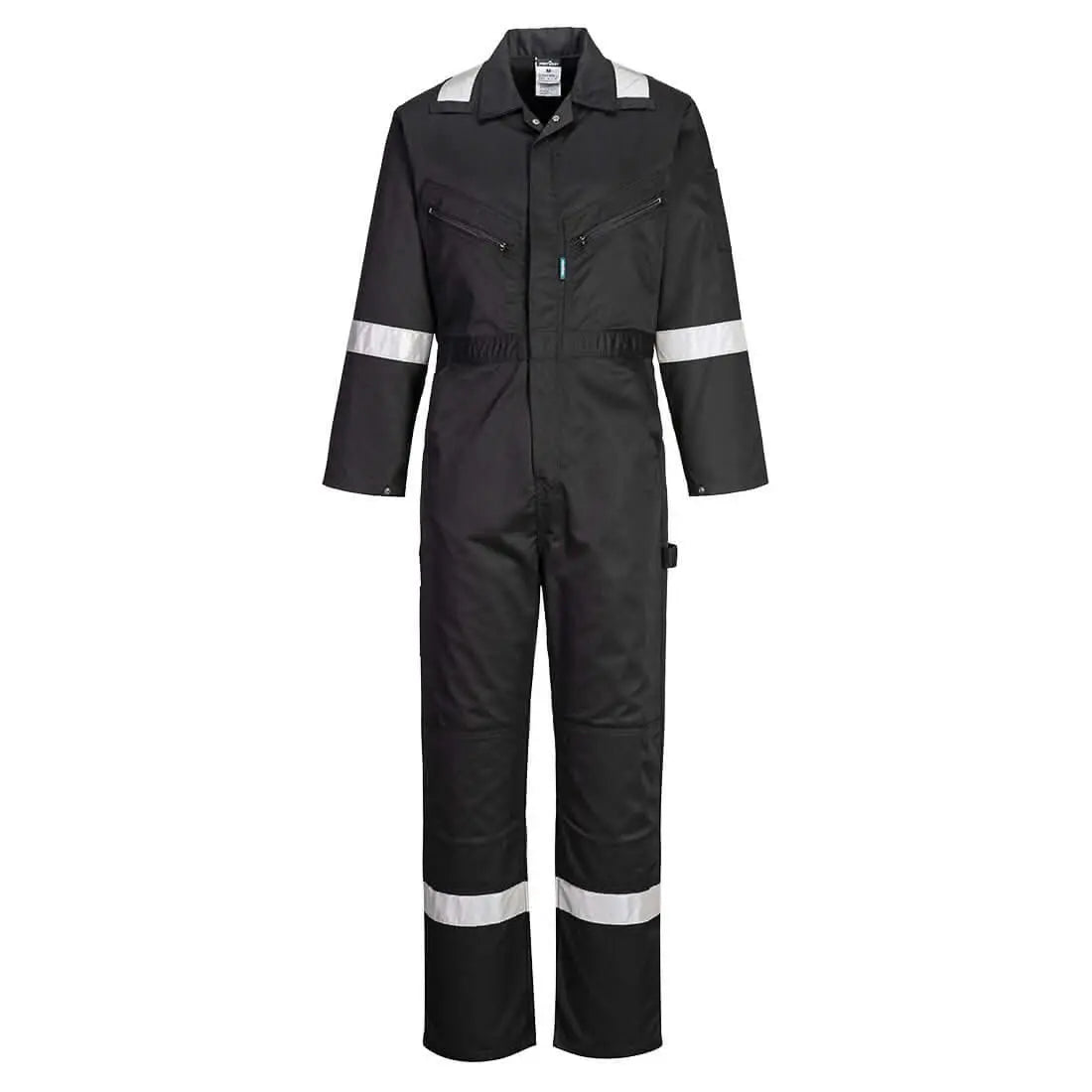 Portwest Iona Coverall F813 - Black - Customisable Coveralls