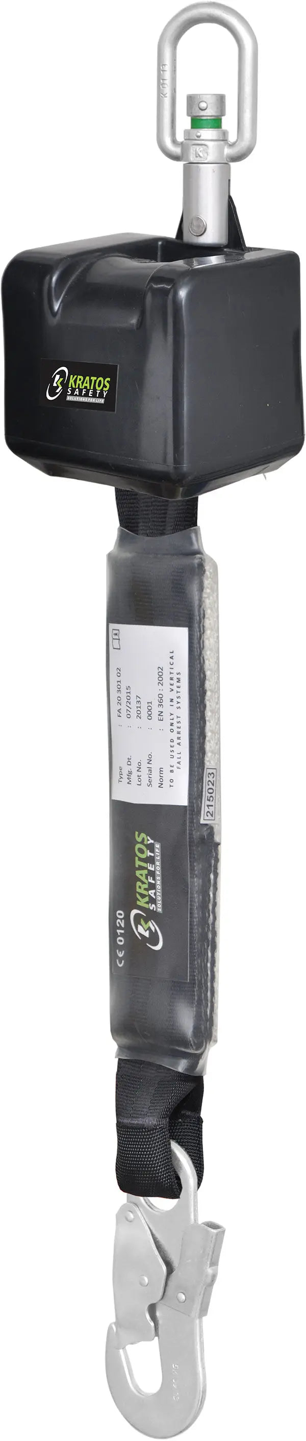 Kratos Meter Fall Arrest Block Hsfa20301 - Black 2.5M - Customisable Lanyards