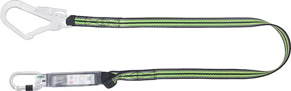Kratos Mtr Lanyard Scaff Hook Hsfa3030418 - Black Green 1.8M - Customisable Lanyards