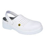 Portwest Compositelite Esd Perforated Safety Clog Sb Ae FC03 - White - Customisable Sandal & Slip-Ons