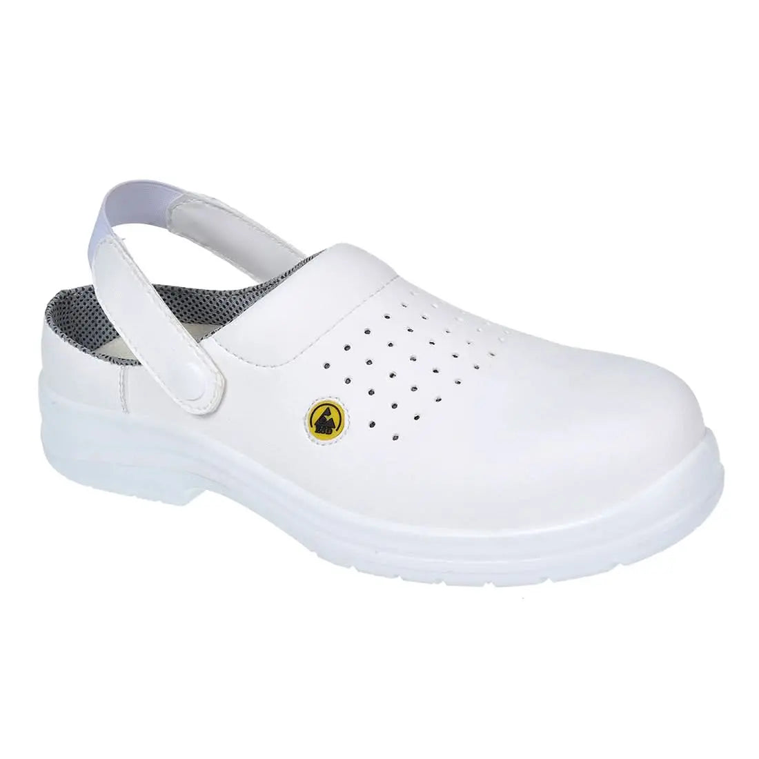 Portwest Compositelite Esd Perforated Safety Clog Sb Ae FC03 - White - Customisable Sandal & Slip-Ons