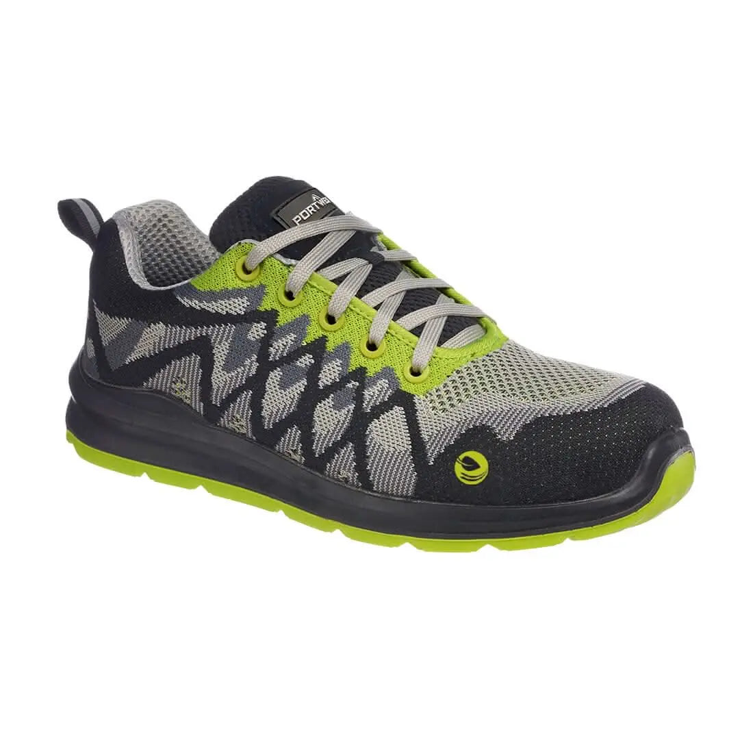 Portwest Compositelite Eco Safety Trainer S1P FC08 - Black Yellow - Customisable Trainers