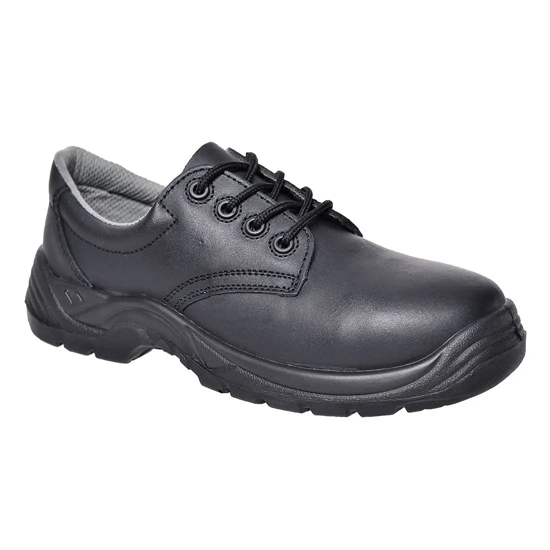 Portwest Composite Action Leather Low Shoe S1P Src FC14 - Black - Customisable Shoes