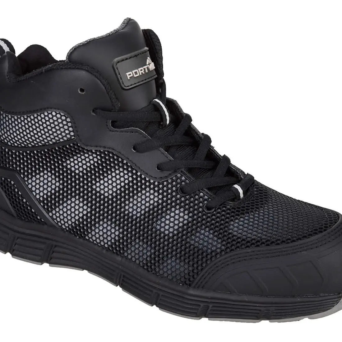Portwest Composite Textile Trainer S1Ps Fo Sr FC15 - Black Grey - Customisable Trainers
