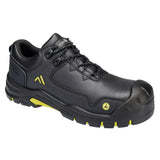 Portwest Composite Action Leather Low Shoe S3S Esd Hro Sr Sc Fo FC19 - Black Yellow - Customisable Shoes