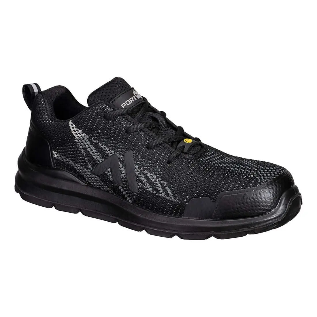 Portwest Composite Textile Trainer S1Ps Esd Sr Fo FC32 - Black Zoom Grey - Customisable Trainers