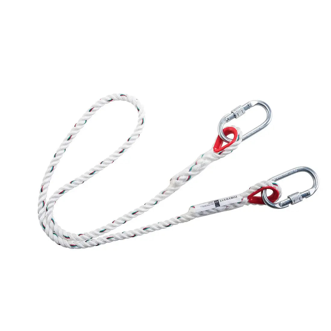 Portwest Single Rope 15M Restraint Lanyard FP24 - White - Customisable PPE
