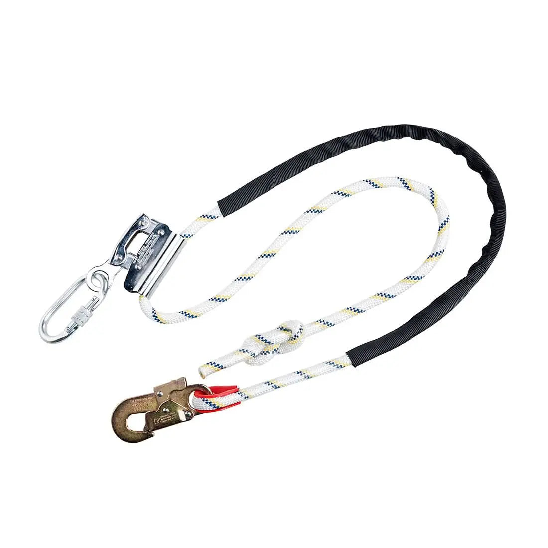 Portwest Work Positioning 2M Lanyard With Grip Adjuster FP26 - White - Customisable PPE