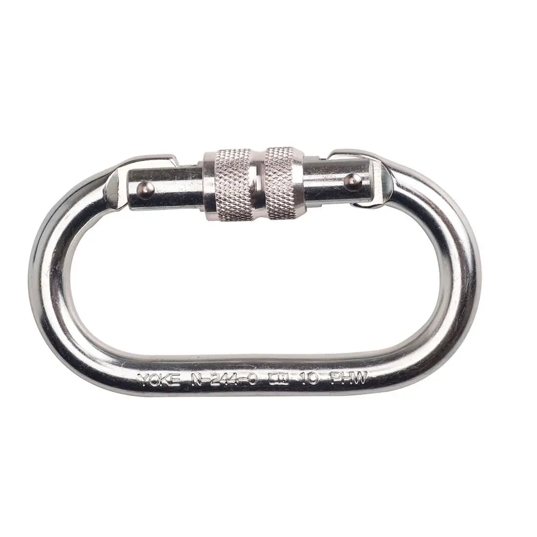 Portwest Screwgate Carabiner FP30 - Silver - Customisable PPE