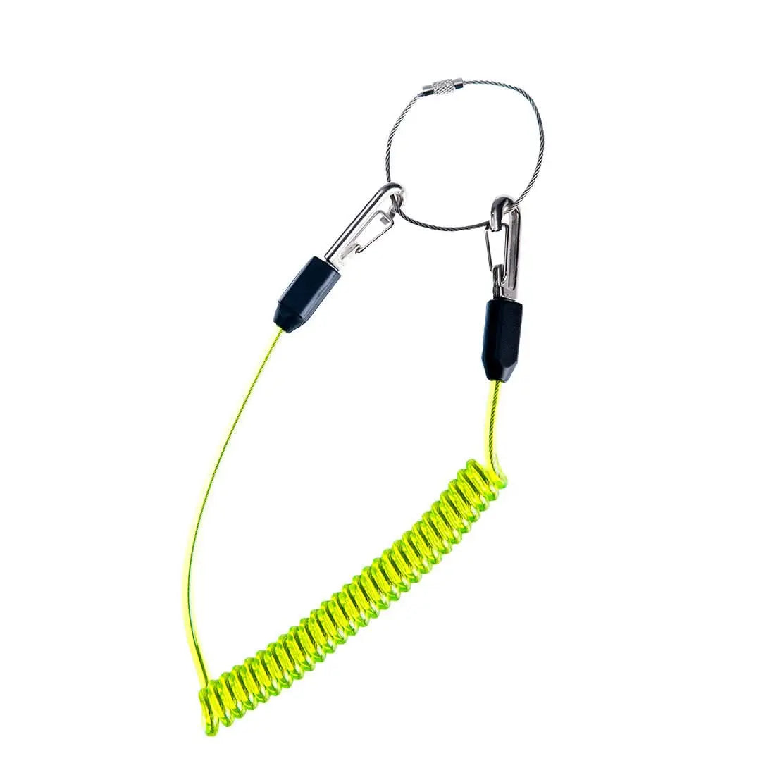 Portwest Coiled Tool Lanyard FP46 - Green - Customisable PPE