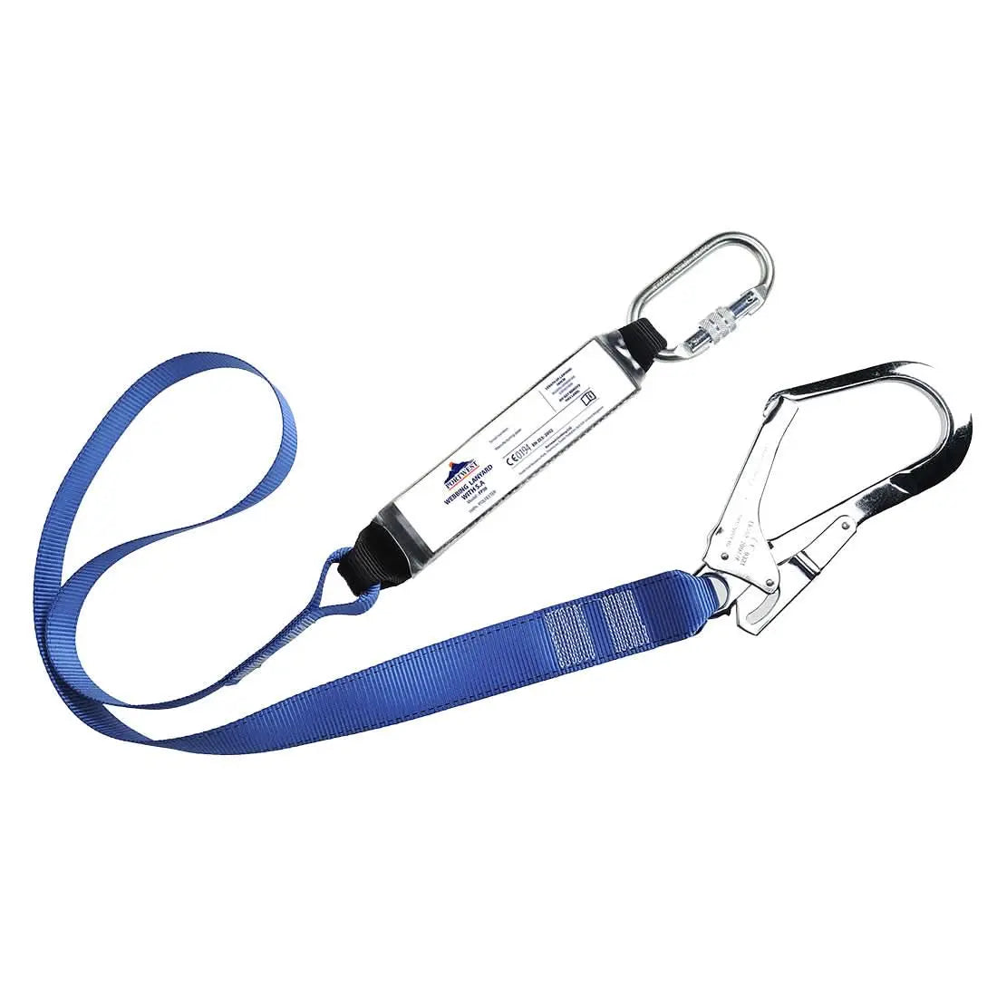 Portwest Single Webbing 18M Lanyard With Shock Absorber FP50 - Royal Blue - Customisable PPE