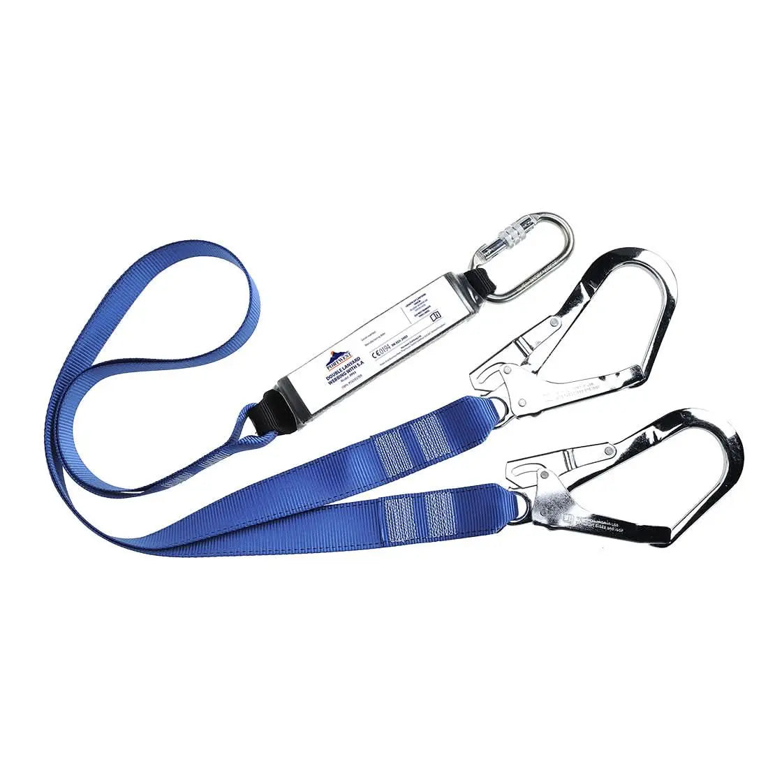 Portwest Double Webbing 18M Lanyard With Shock Absorber FP51 - Royal Blue - Customisable PPE